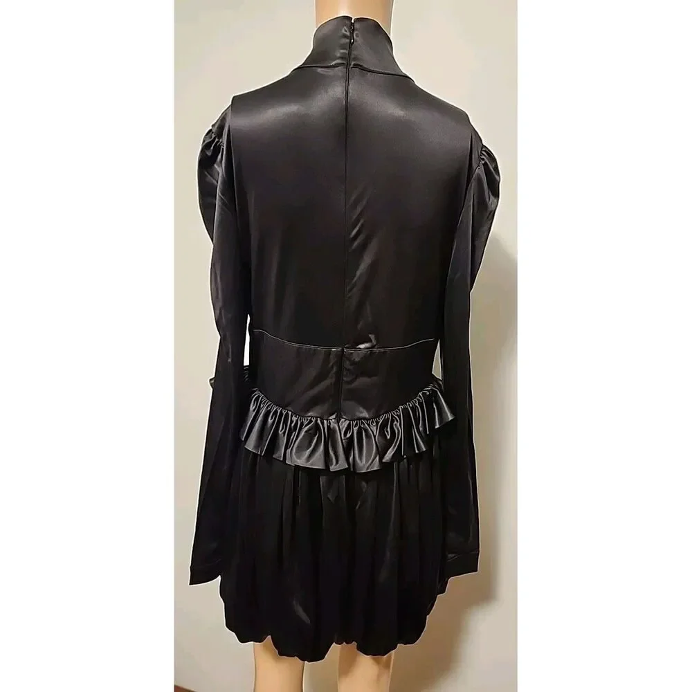 New Paco Rabanne x H&M Designer Black Bubble Mini Dress, Sz M - Picture 6 of 9